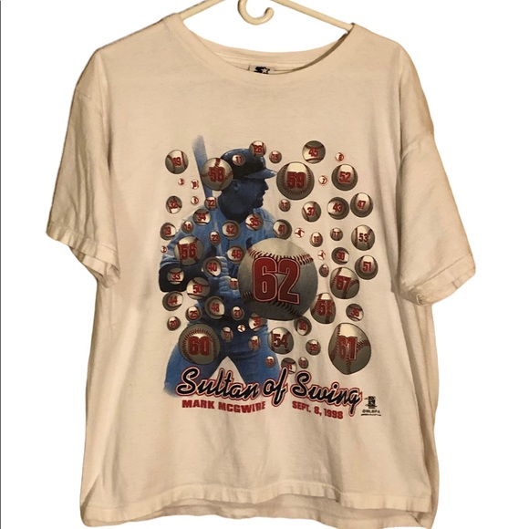 Vintage Starter Mark McGwire “Sultan of Swing” T-Shirt Size L - Picture 2 of 5